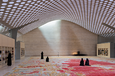 A view towards the qibla wall – photography by Iwan Baan, courtesy of DS+R Architects